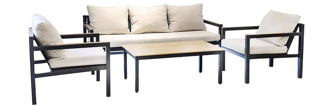 Floris max vrtni aluminijski set svijetlo siva