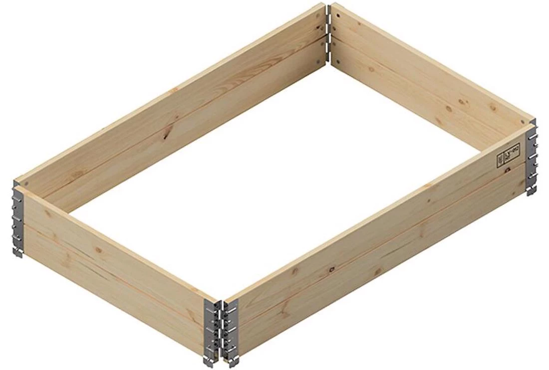 Eko drvena gredica za baštu 120x80x19,5 cm natur