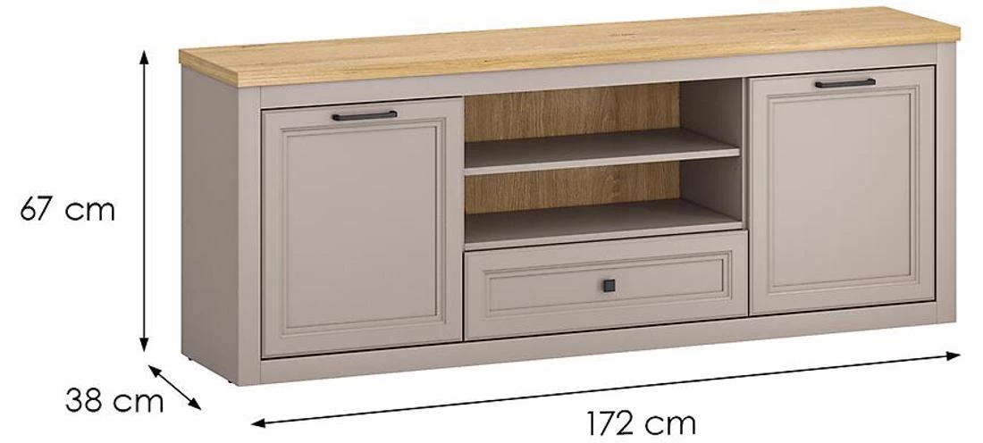 Anna B TV stalak 172x38x67 siva/cremona