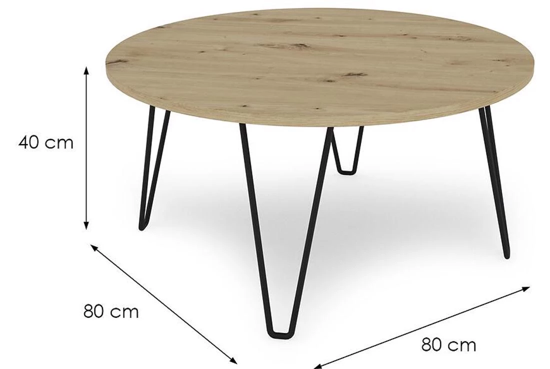 Prado stocic 80x80x40 hrast