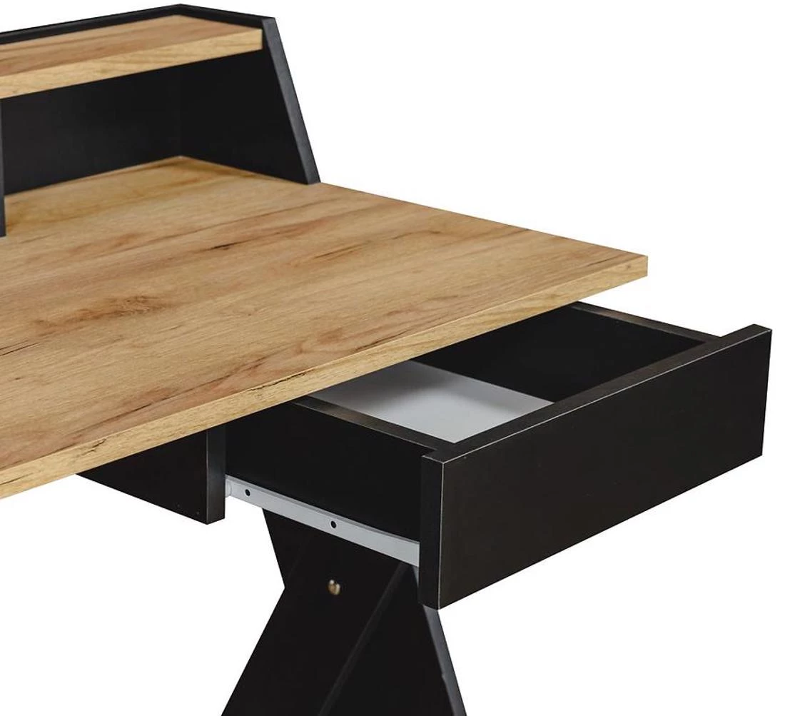 Cruz radni sto 100x56x90,5 cm zlatni zanatski hrast /crni