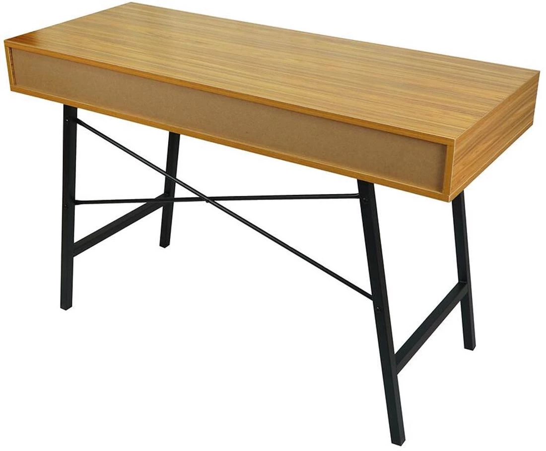 Manila radni sto 120x48x77 cm crna/bambus
