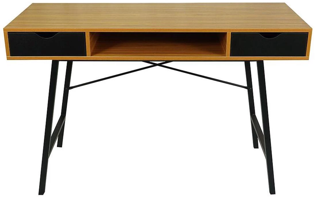 Manila radni sto 120x48x77 cm crna/bambus