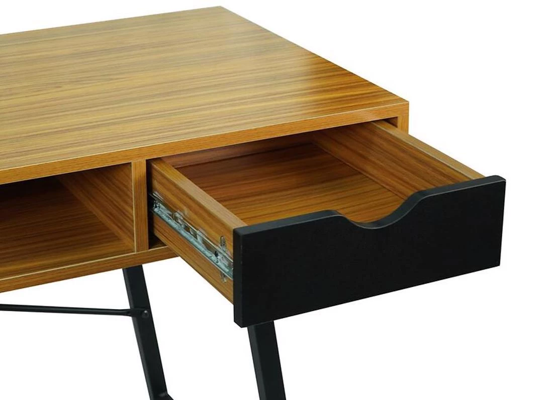 Manila radni sto 120x48x77 cm crna/bambus