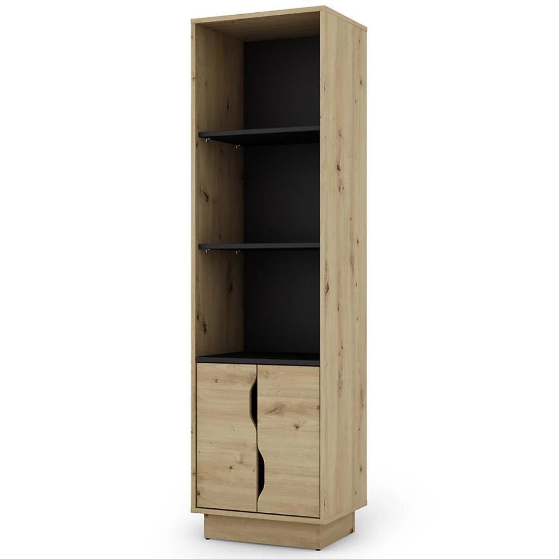 Cesar 2 polica za knjige 48x37x171,7 hrast/crna