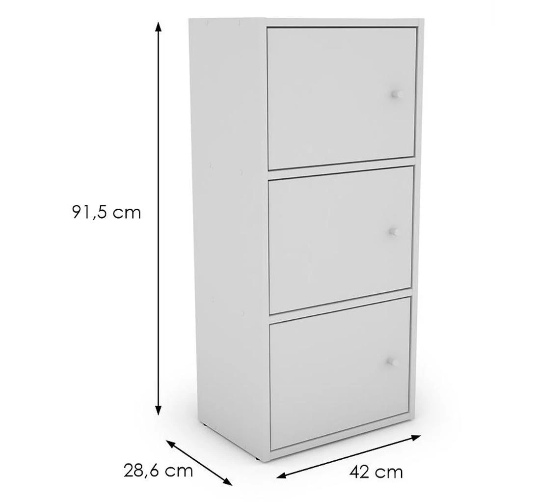 KIKI polica za knjige 42x28,6x91,5 bela