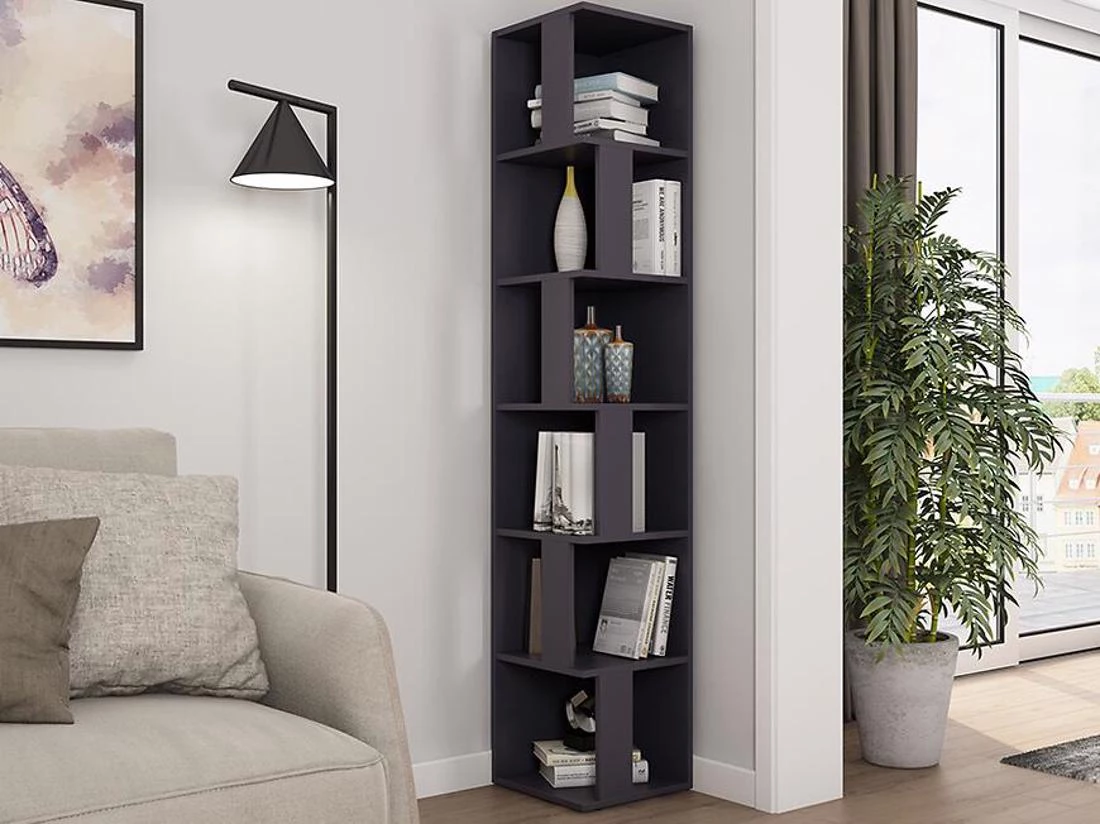 Tower polica za knjige 33,8x33,8x180,3 grafit