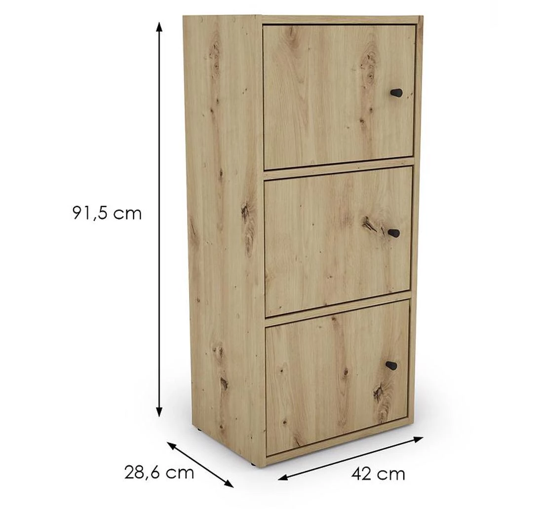 KIKI polica za knjige 42x28,6x91,5 hrast