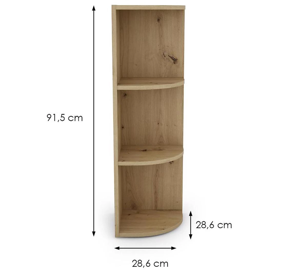 KIKI polica za knjige 28,6x28,6x91,5 hrast
