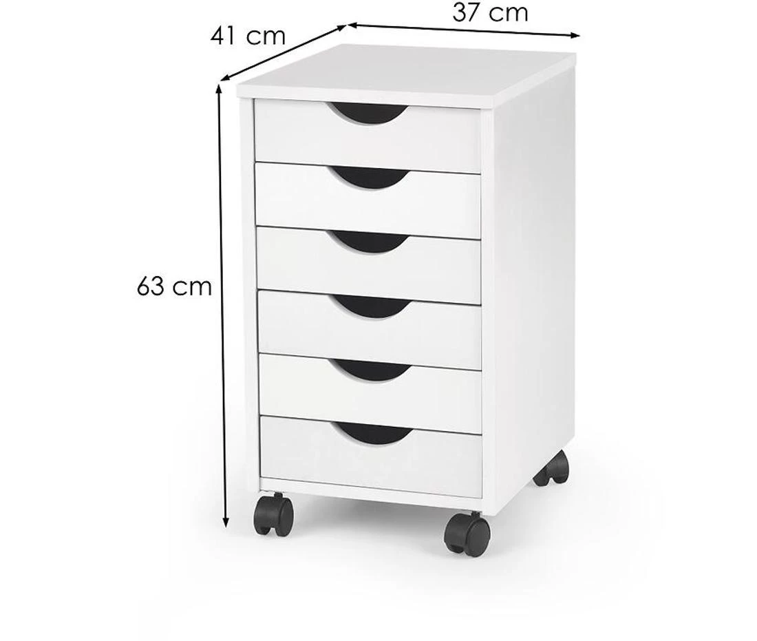 Simon 2 ormaric  6 fioka 37x41x63 cm beli