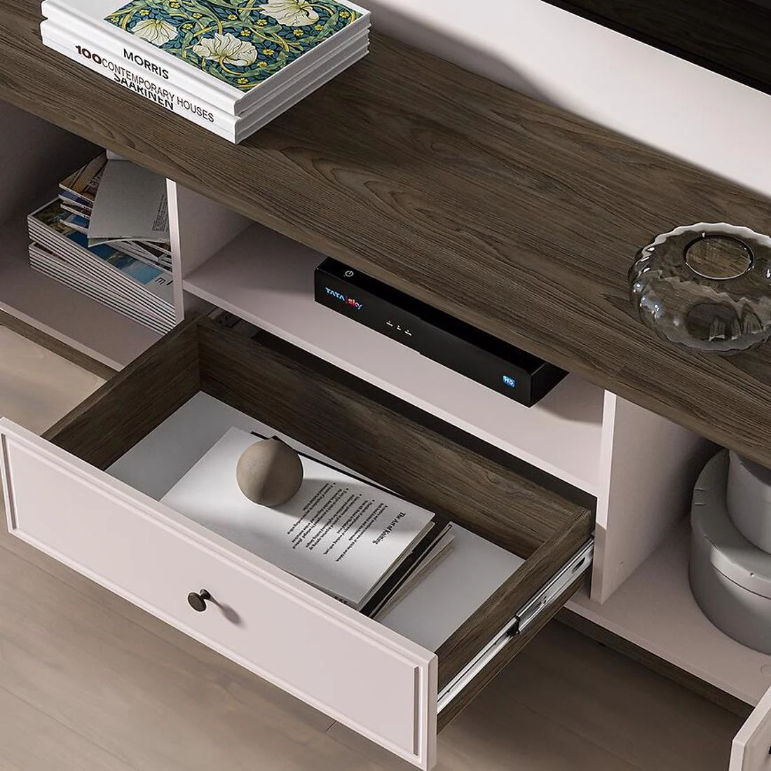 Vilavio 05 TV komode 160x40x50 hrast/kašmir
