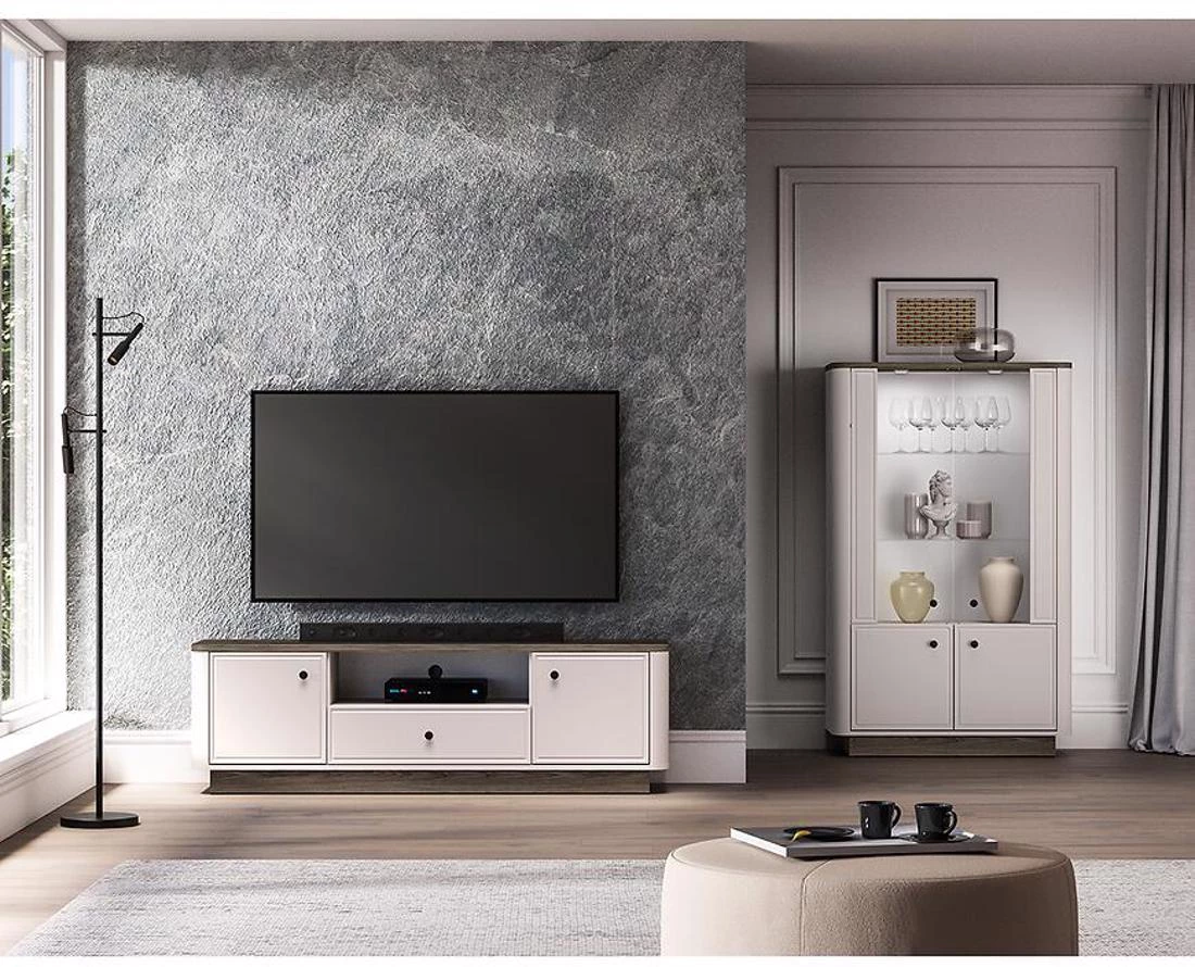 Vilavio 05 TV komode 160x40x50 hrast/kašmir