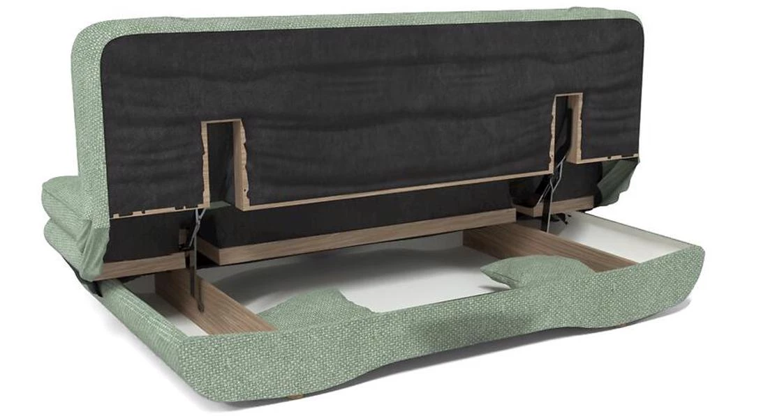 Grzes Brego 34 trosed s ležajem i prostorom za odlaganje 200x95x100 cm zeleni