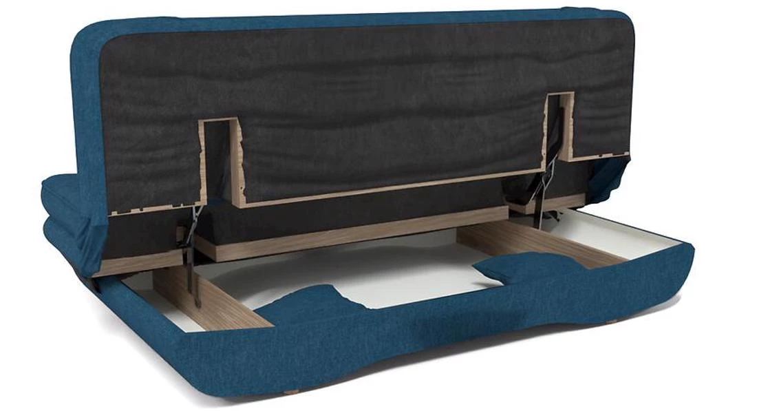 Grzes Brego 86 trosed s ležajem i prostorom za odlaganje 200x95x100 cm plavi