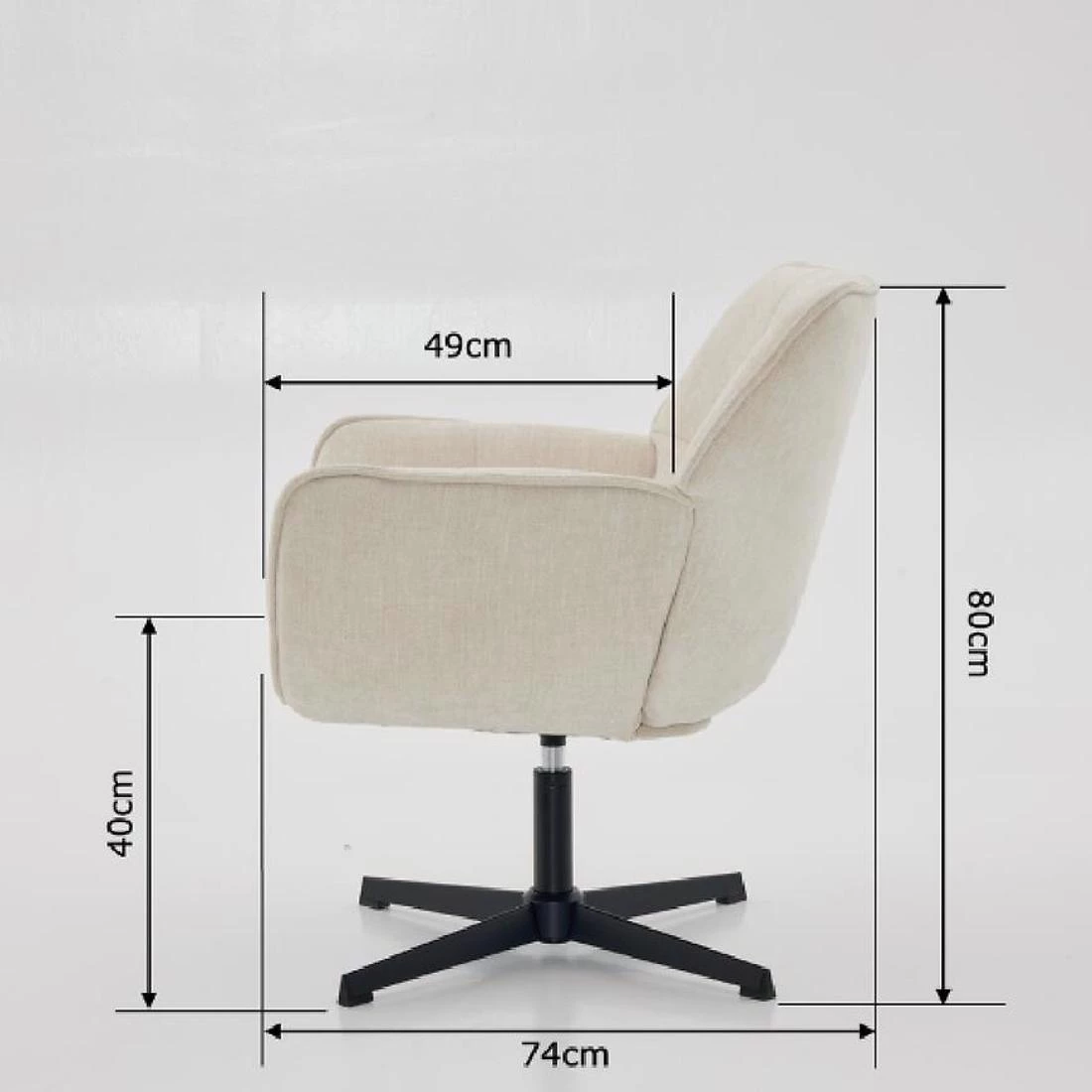 Ambra fotelja 73x74x80 cm bež