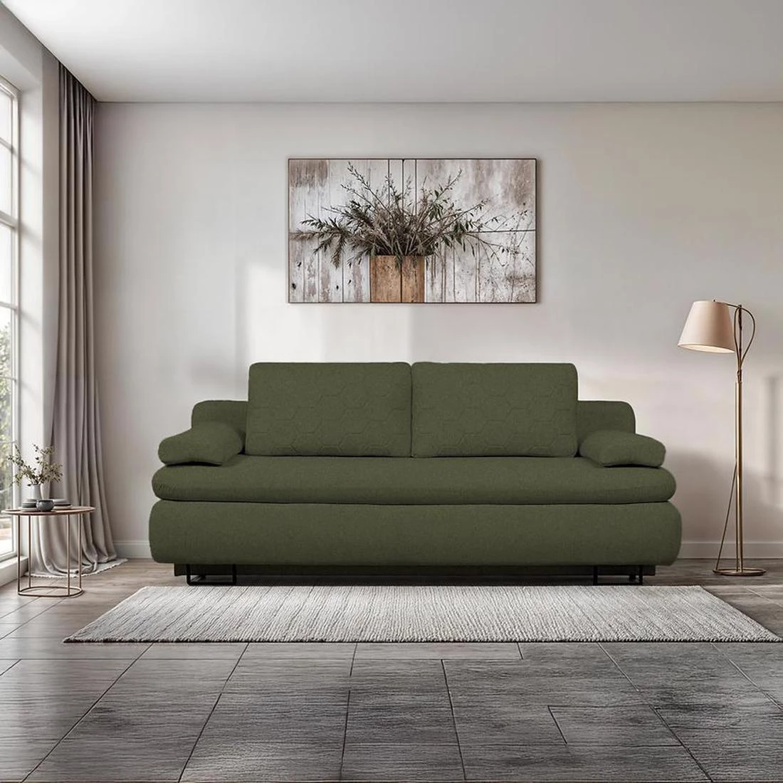 Tori Chill Me 8 trosed s ležajem i prostorom za odlaganje 200x97x101 cm zeleni