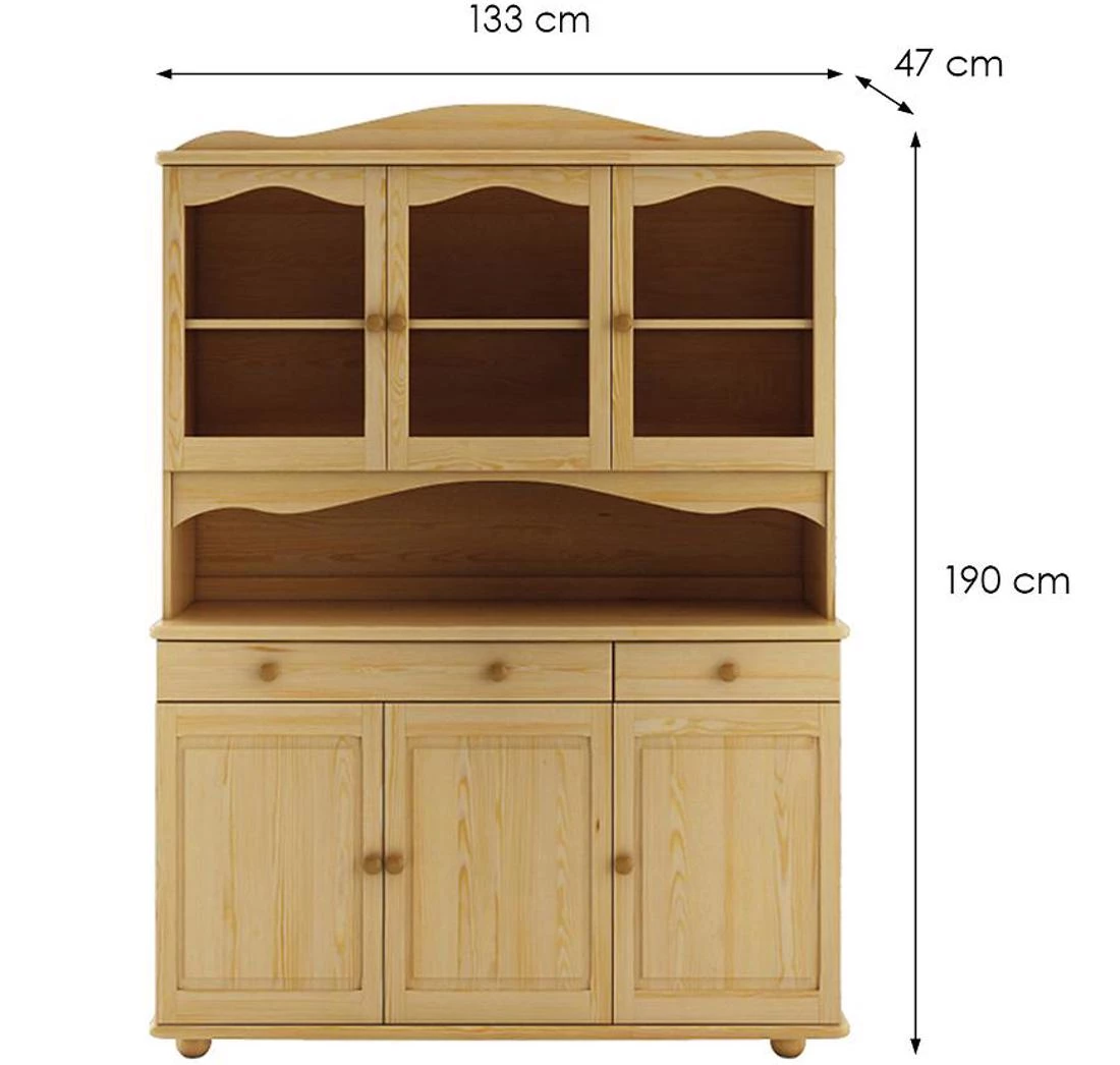 KW101 vitrina 133x47x190 bor