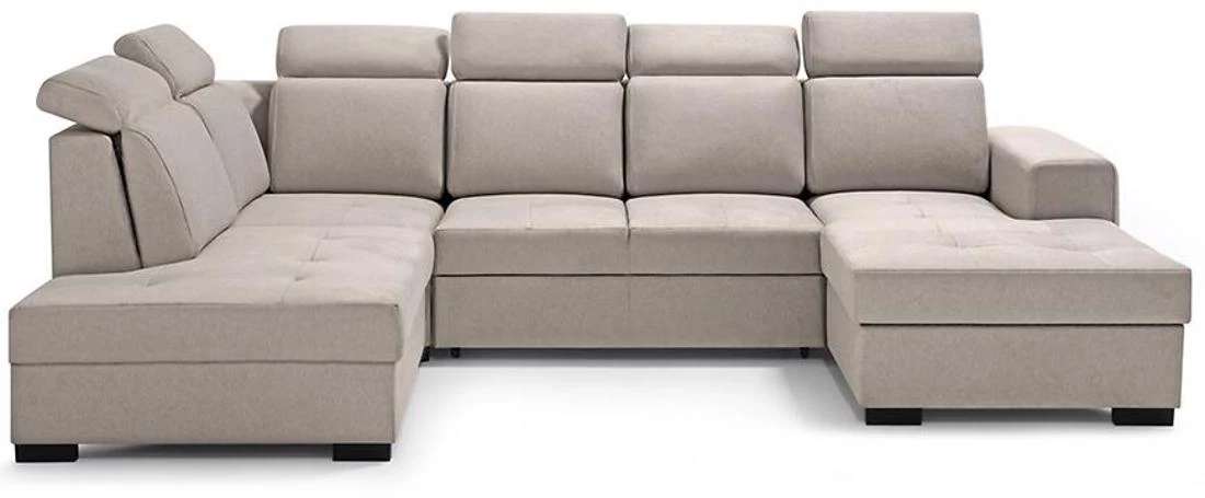 Axel U Voss 28 kutna garnitura s ležajem i spremnikom 310x222x105 cm bež lijeva
