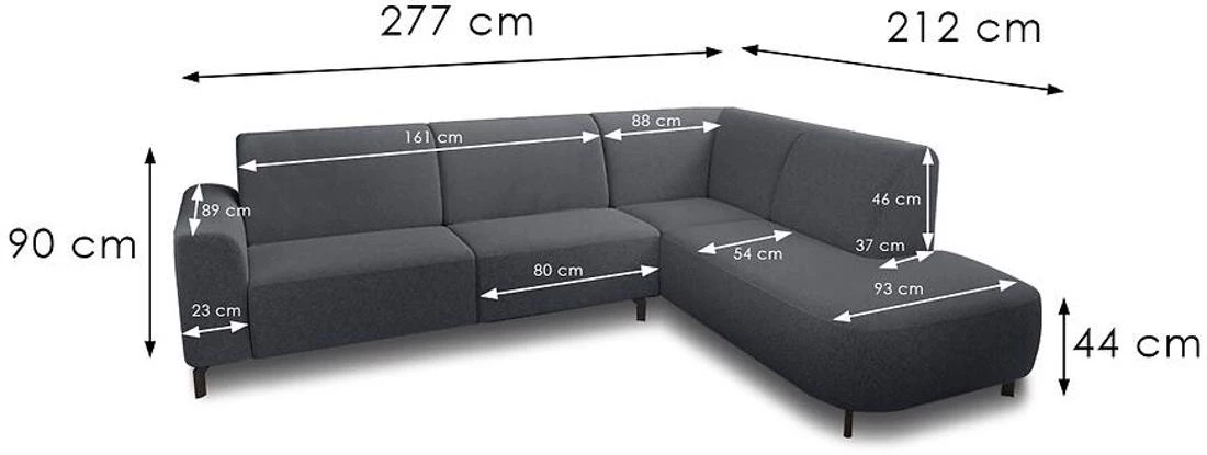 Ugaona sofa bez funkci?e za spavanje Imperio B+2+Longue Eclipse 25