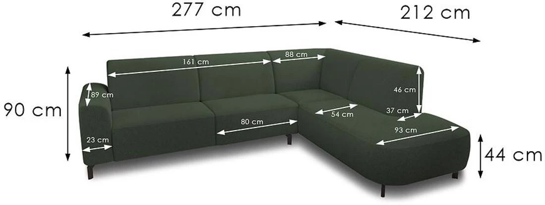 Ugaona garnitura bez funkci?e za spavanje Imperio B+2+Longue Eclipse 16