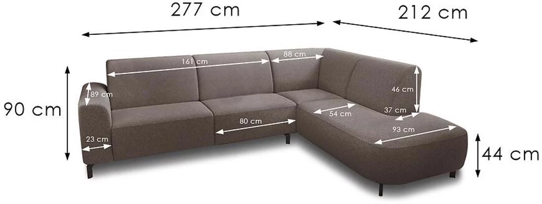 Ugaona garnitura bez funkci?e za spavanje Imperio B+2+Longue Eclipse 7