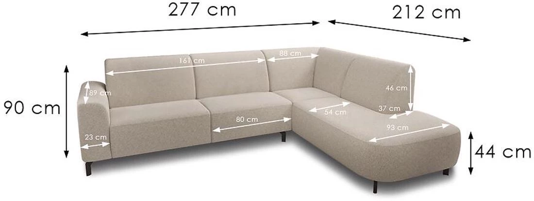 Ugaona sofa bez funkci?e za spavanje Imperio B+2+Longue Eclipse 5