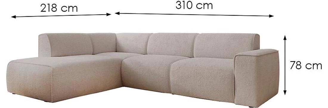 Ugaona sofa bez funkci?e za spavanje Pado L Sada ili nikad 05 preostalo