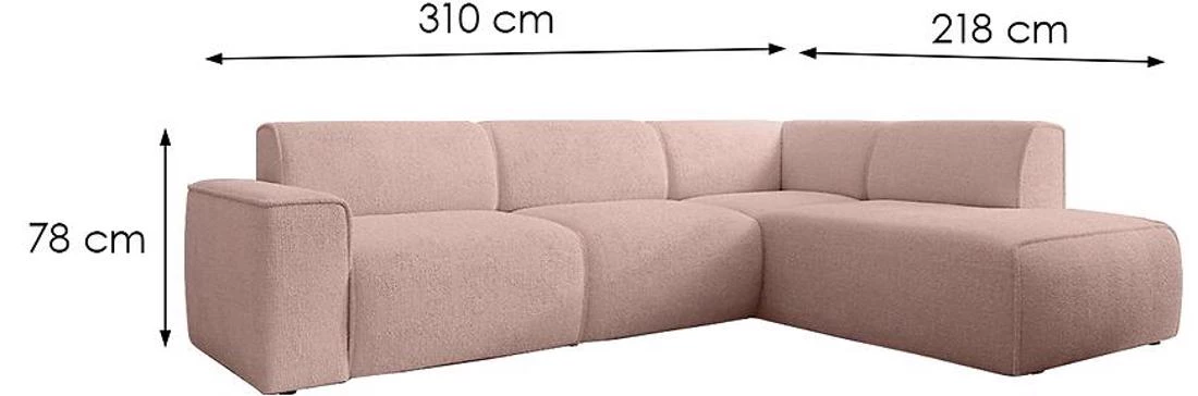 Ugaona sofa bez funkci?e za spavanje Pado L Sada ili nikada 61 desna