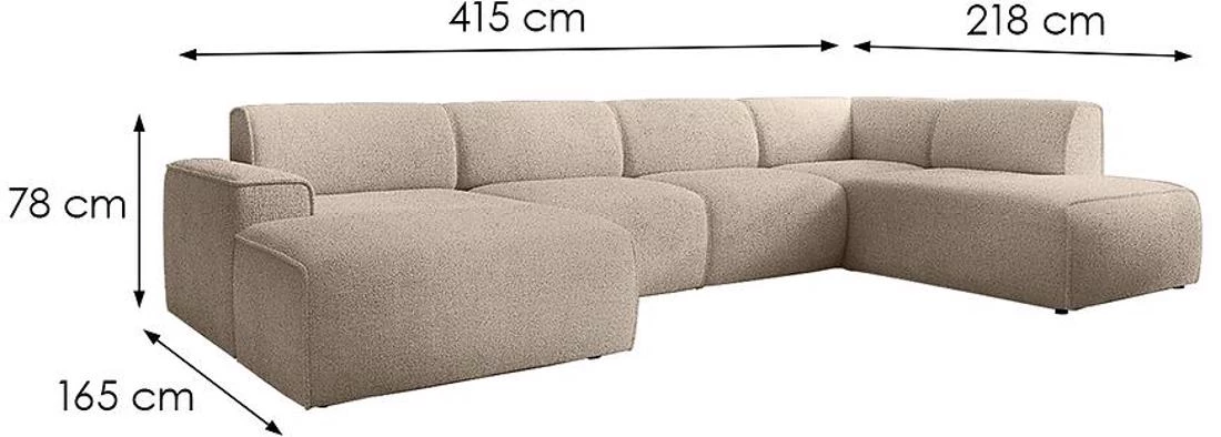 Pado U Now or Never 05 ugaona garnitura 415x218x78 cm cappuccino desna