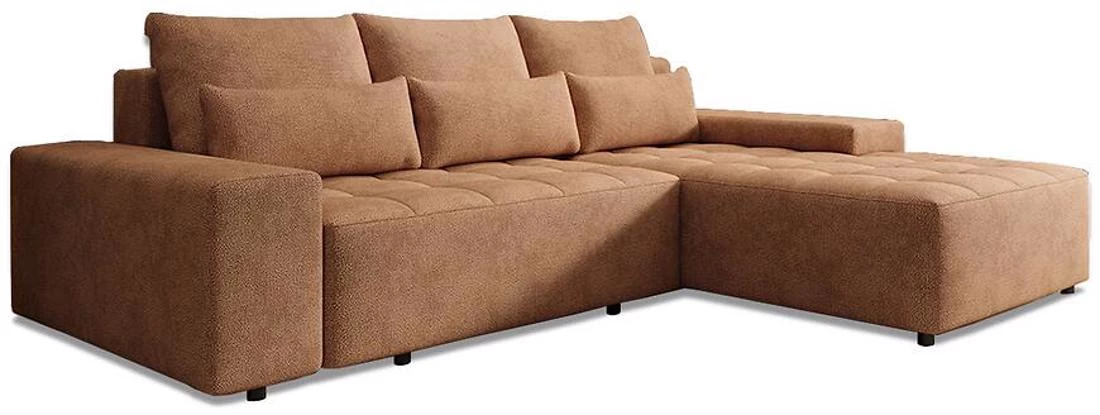 Canada Perfect Harmony 56 ugaoa garnitura sa ležajem i prostorom za odlaganje 280x194x88 cm narancas