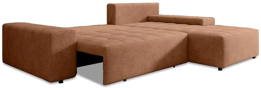 Canada Perfect Harmony 56 ugaoa garnitura sa ležajem i prostorom za odlaganje 280x194x88 cm narancas