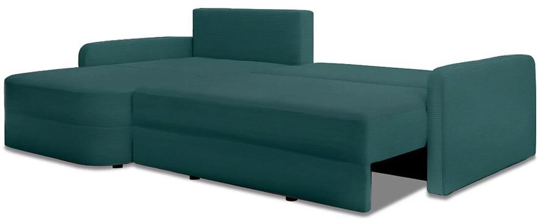 Cloe Ontario 37 ugaona garnitura sa ležajem i prostorom za odlaganje 250x170x88 cm plava univerzalna