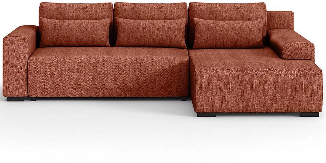 Benny L Modesto 483 ugaona garnitura sa ležajem i prostorom za odlaganje 270x186x81 cm narancasta de
