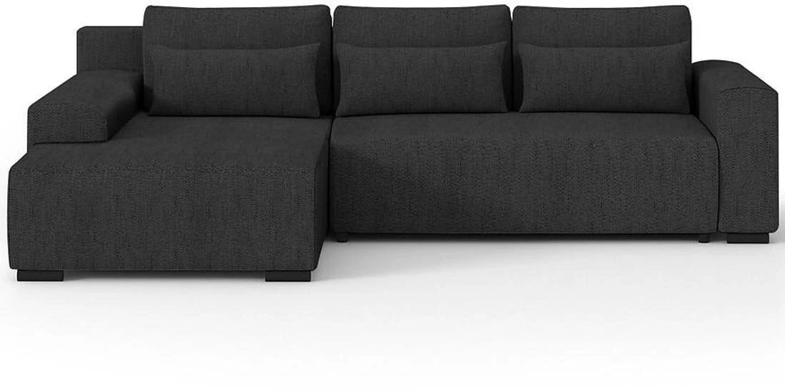 Benny L Modesto 489 ugaona garnitura sa ležajem i prostorom za odlaganje 270x186x81 cm tamno siva de