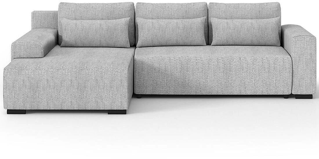 Benny L Modesto 481 ugaona garnitura sa ležajem i prostorom za odlaganje 270x186x81 cm siva leva