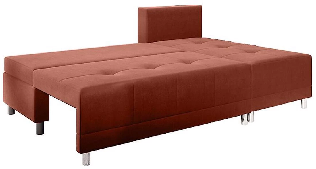Max New Vena 1 ugaona garnitura sa ležajem i prostorom za odlaganje 203x140x92 cm crvena reverzibiln