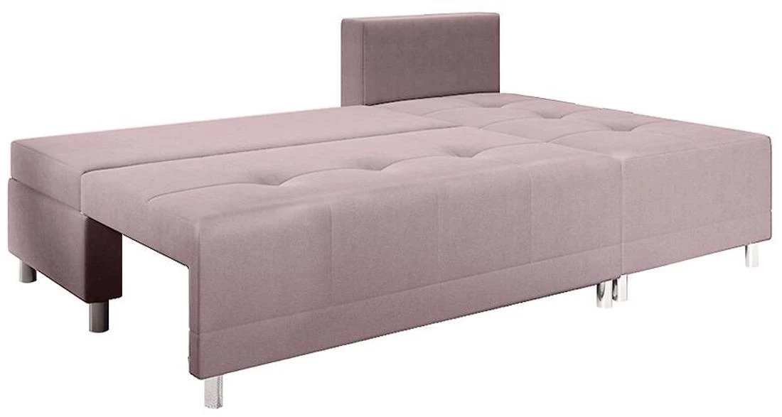 Max New Vena 10 ugaona garnitura sa ležajem i prostorom za odlaganje 203x140x92 cm roza reverzibilna