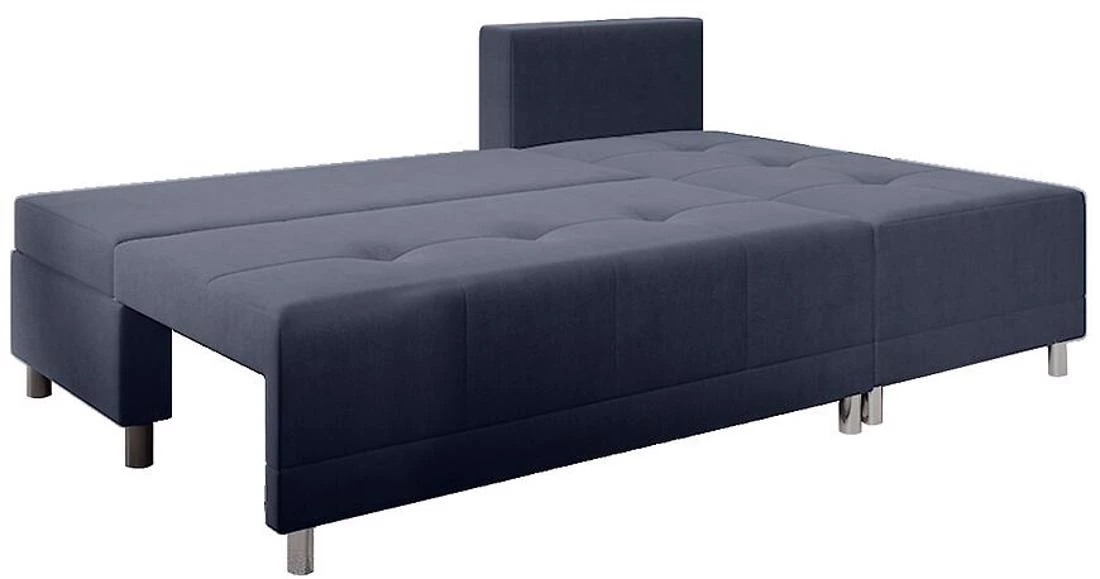 Max New Vena 15 ugaona garnitura sa ležajem i prostorom za odlaganje 203x140x92 cm tamnoplava reverz