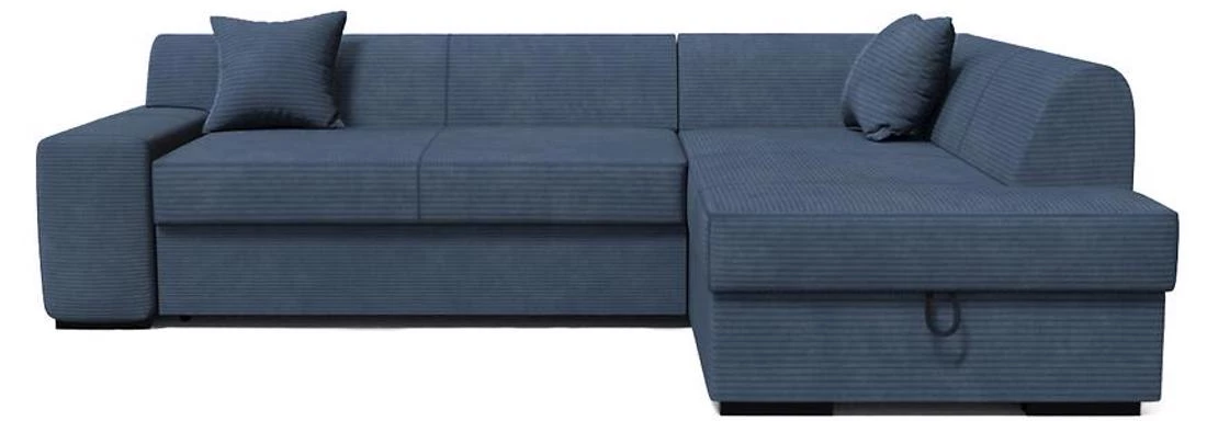 Minos P Poso 5 ugaona garnitura sa ležajem i prostorom za odlaganje 260x175x71 cm plava desna