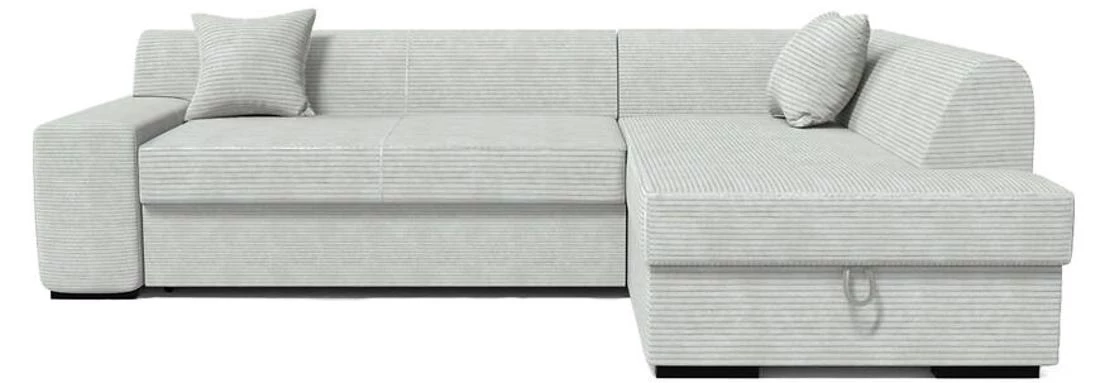Minos P Poso 100 ugaona garnitura sa ležajem i prostorom za odlaganje 260x175x71 cm bež desna