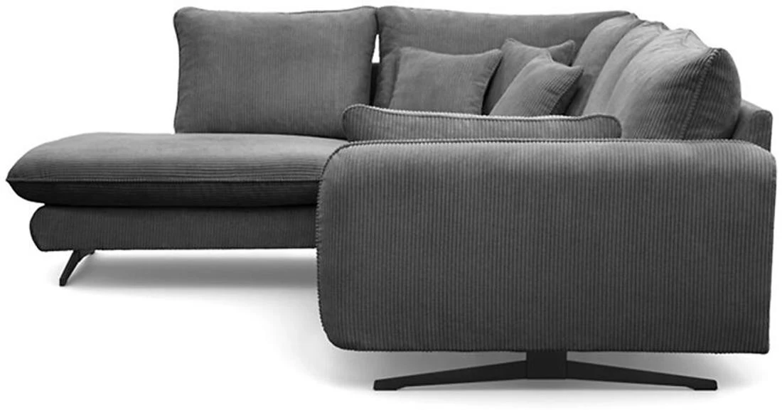 Prince L Poso 60 kutna garnitura 315x225x90 cm siva leva