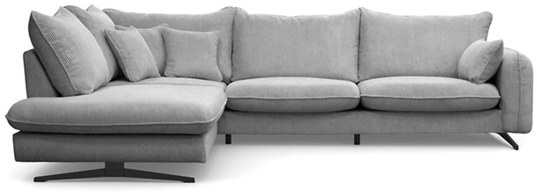Prince L Poso 55 kutna garnitura 315x225x90 cm siva leva