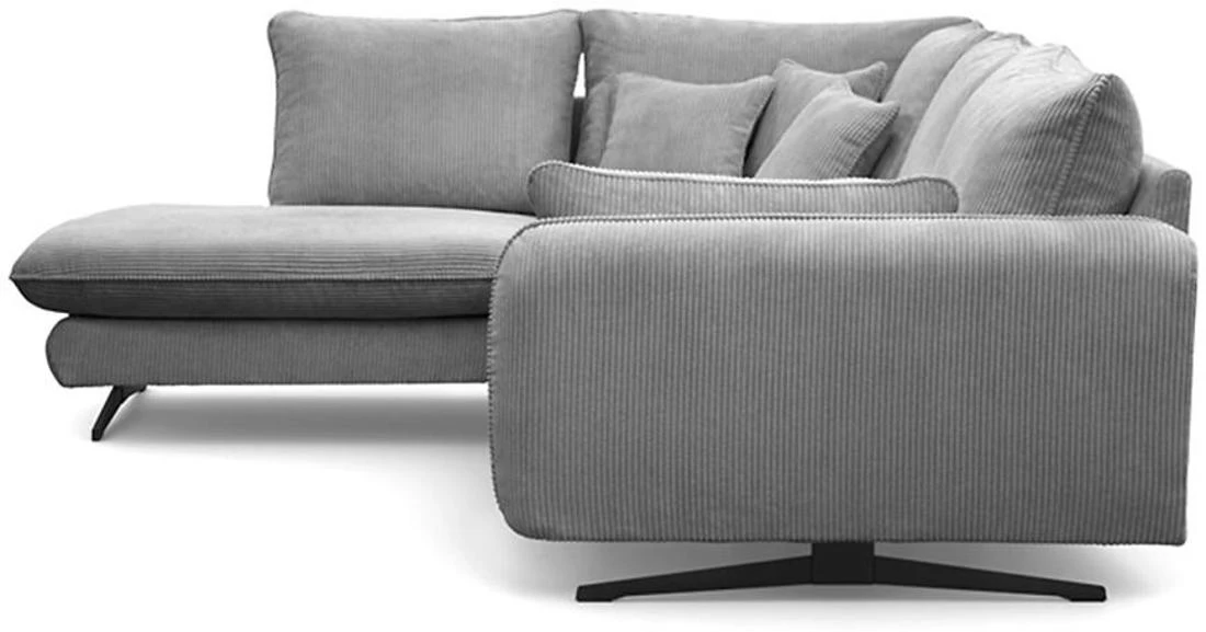 Prince L Poso 55 kutna garnitura 315x225x90 cm siva leva