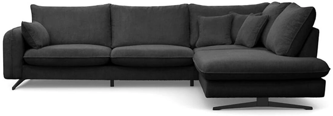 Prince L Poso 34 kutna garnitura 315x225x90 cm tamno siva desna