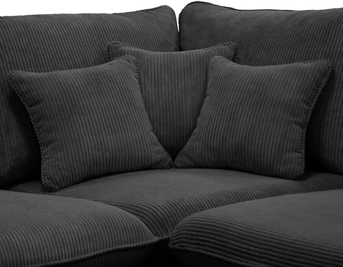 Prince L Poso 34 kutna garnitura 315x225x90 cm tamno siva desna