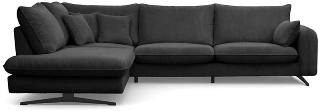 Prince L Poso 34 kutna garnitura 315x225x90 cm tamno siva leva