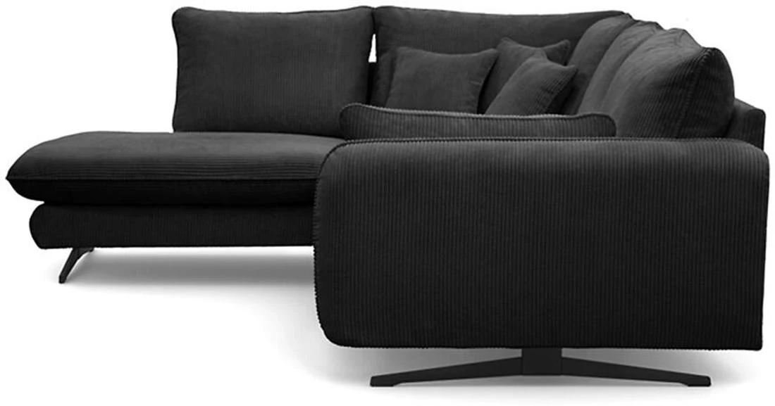 Prince L Poso 34 kutna garnitura 315x225x90 cm tamno siva leva
