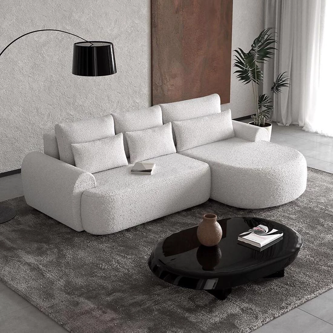 Olivio Premium L Catch Me 01  ugaona garnitura sa ležajem i prostorom za odlaganje 266x170x87 cm kre