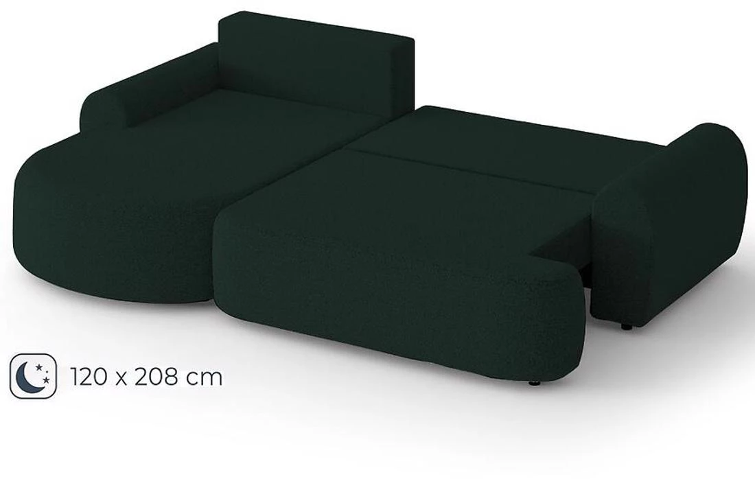 Olivio Premium L Catch Me 12 ugaona garnitura sa ležajem i prostorom za odlaganje 266x170x87 cm zel