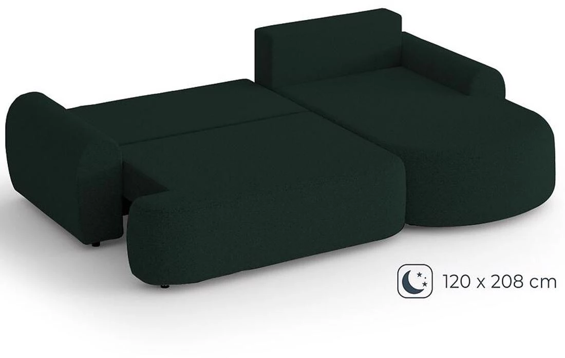 Olivio Premium L Catch Me 12  ugaona garnitura sa ležajem i prostorom za odlaganje 266x170x87 cm zel